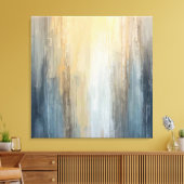 Toile Rustic Abstract Blue Brown Yellow Stripe (Insitu(Salon))