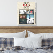 Toile Rustic Best Papa Jamais Père's Day 6 Photo Collage (Insitu(Chambre))