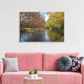 Toile Rustic Fall River Paysage naturel serein Photo (Insitu(Salon))