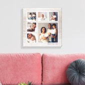 Toile Rustic Grey Bois Patiné 6 Carré Photo Collage (Insitu(Salon))