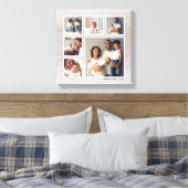 Toile Rustic Grey Bois Patiné 6 Carré Photo Collage (Insitu(Chambre))