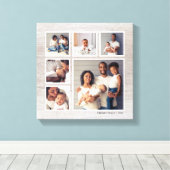 Toile Rustic Grey Bois Patiné 6 Carré Photo Collage (Insitu (Plancher de Bois))