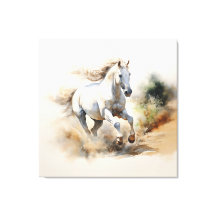 Rustic Horse : Champ de rêves aquarelle peinture