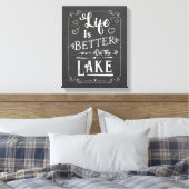Toile Rustic Life is Better on the Lake Chalkboard (Insitu(Chambre))