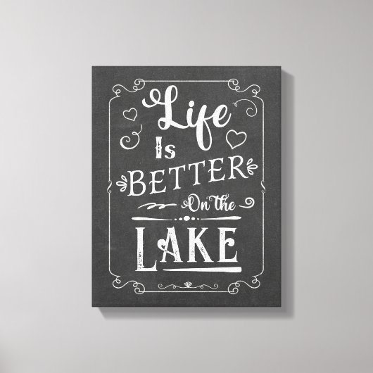 Toile Rustic Life is Better on the Lake Chalkboard (Recto)