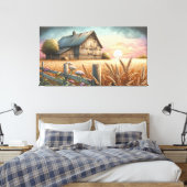 Toile Rustic Reverie : Une Scène De Campagne Sereine (Insitu(Chambre))