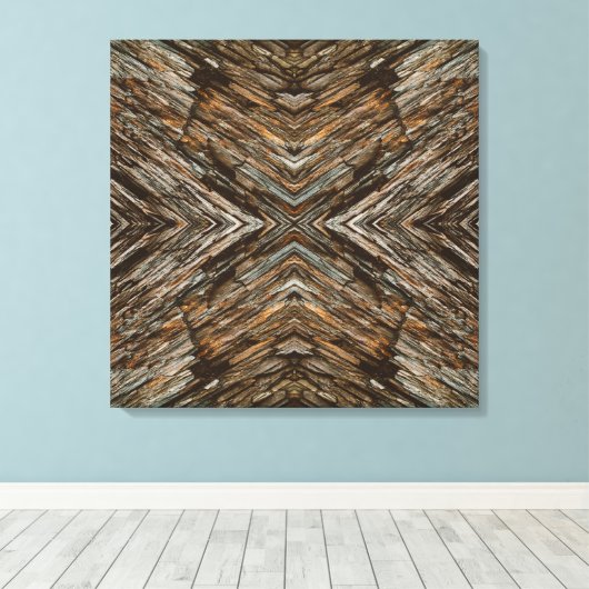 Toile Rustic Tree Bark Photo Southwest Diamond Pattern (Insitu (Plancher de Bois))