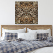 Toile Rustic Tree Bark Photo Southwest Diamond Pattern (Insitu(Chambre))