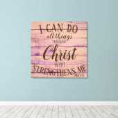 Toile Rustique Inspiration Bible Lifequote Rose Violet (Insitu (Plancher de Bois))