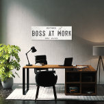 Toile Rustique moderne Ferme Boîtier Bureau Long<br><div class="desc">Élevez votre espace de vie avec notre magnifique panneau de bureau en toile tendue, où le charme intemporel rencontre l'esthétique moderne de la ferme. Cette oeuvre d'art allie sans effort l'élégance rustique à un avantage industriel, avec un arrière - plan faux craqué et suranné qui dégage un sens de l'histoire...</div>