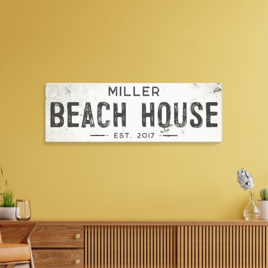 Toile Rustique moderne industriel ferme de plageMaison l (Insitu(Salon))