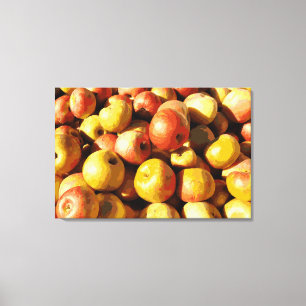 Toile Rustique Pastel Colorful Fall Apple Orchard Harves