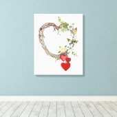 Toile Rustique Valentine Heart Wreath II (Insitu (Plancher de Bois))