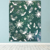 Toile Rustique Vert Blanc Botanique Fleurs sauvages Blos (Insitu (Plancher de Bois))