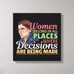 Toile Ruth Bader Ginsburg Féministe Avocate Juge