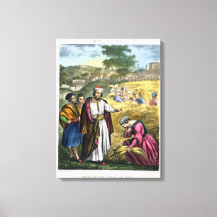 Toile Ruth dans le domaine de Boaz, d'une bible imprimée
