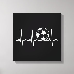 Toile Rythme cardiaque de football - Rythme cardiaque de