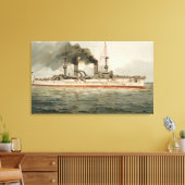Toile S.M. Grands croiseurs 'Furst Bismarck' (Insitu(Salon))