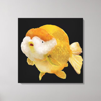 Toile Sa Majesté Golden Ranchu Gold Fish