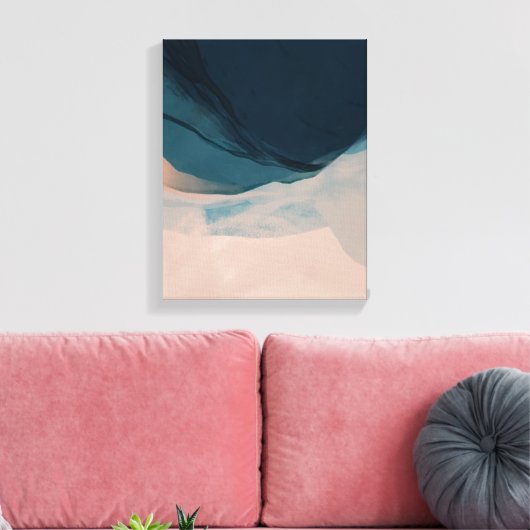 Toile Sable et mer Aquarelle Plage Décor (Insitu(Salon))