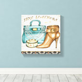 Toile Sac en cuir fin et chaussure (Insitu (Plancher de Bois))