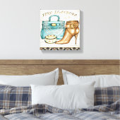 Toile Sac en cuir fin et chaussure (Insitu(Chambre))