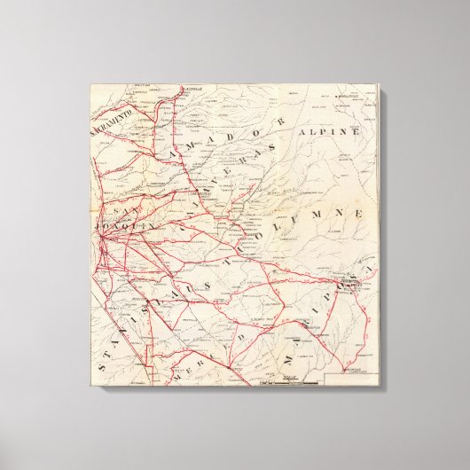 Toile Sacramento, Amador, Calaveras, San Joaquin (Recto)