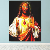 Toile Sacré Coeur de Jésus Christ (Insitu (Plancher de Bois))