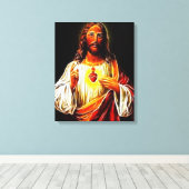 Toile Sacré Coeur de Jésus Christ (Insitu (Plancher de Bois))