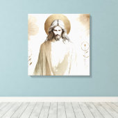 Toile Sacred Jesus Christ Portrait – Spiritual (Insitu (Plancher de Bois))