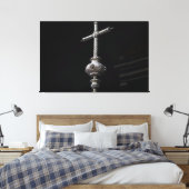 Toile Sacred Silver: Ornate Processional Cross (Insitu(Chambre))