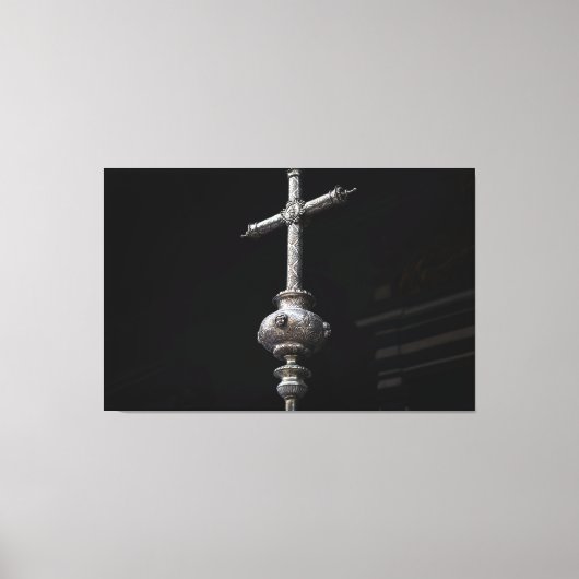 Toile Sacred Silver: Ornate Processional Cross (Recto)