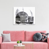 Toile Sacs empilés de dollars dans un compartiment (Insitu(Salon))