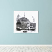 Toile Sacs empilés de dollars dans un compartiment (Insitu (Plancher de Bois))