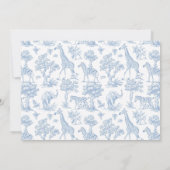 Toile Safari Boy Baptême Carte de remerciements (Dos)