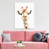 Toile Safari Giraffe Wall Art (Insitu(Salon))