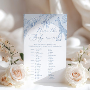 Toile Safari Naam van de baby Dier baby shower spe