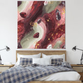 Toile Sage Crystal Grid — Garnet Edition (Insitu(Chambre))