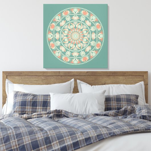 Toile Sage et Mandala de Sable et de Sable customisés (Insitu(Chambre))