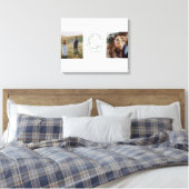 Toile Sage Green Monogram Crest Mariage Keepsaké Photo (Insitu(Chambre))