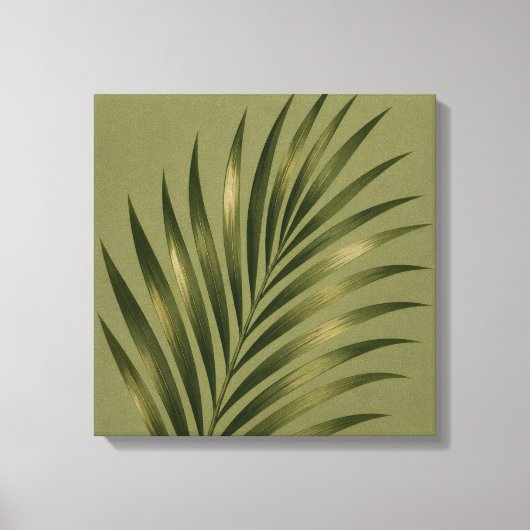 Toile Sage Palm Sérénité Minimaliste (Recto)