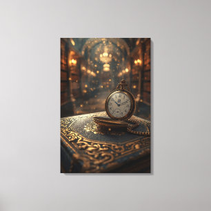 Toile Sagesse intemporelle – L'horloge d'or de la connai