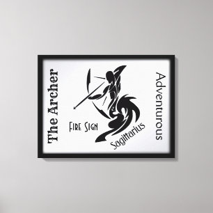 Toile Sagittaire Zodiaque Cadre Argent