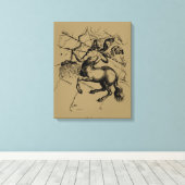 Toile Sagittarius Constellation Hevelius 1690 Engraving (Insitu (Plancher de Bois))