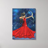 Toile Sagittarius Female Goddess - Galaxy Space Stars (Recto)