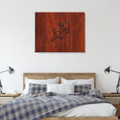 Toile Sagittarius Zodiac Connexion style acajou (Insitu(Chambre))