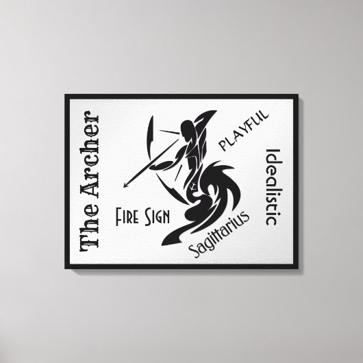 Toile Sagittarius Zodiac encadré (Recto)
