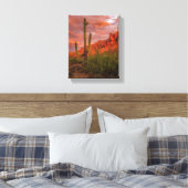 Toile Saguaro Cactus Arizona Coucher de soleil Terracott (Insitu(Chambre))