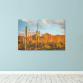 Toile Saguaro cactus at sunset (Insitu (Plancher de Bois))