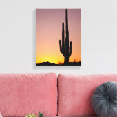 Toile Saguaro Cactus au coucher du soleil (Insitu(Salon))